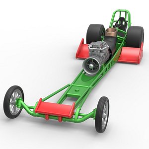 Diecast Front engine jet dragster Scale 1 to 25 3D model