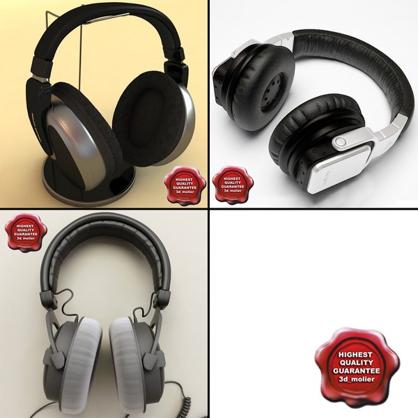 lightwave headphones modelled