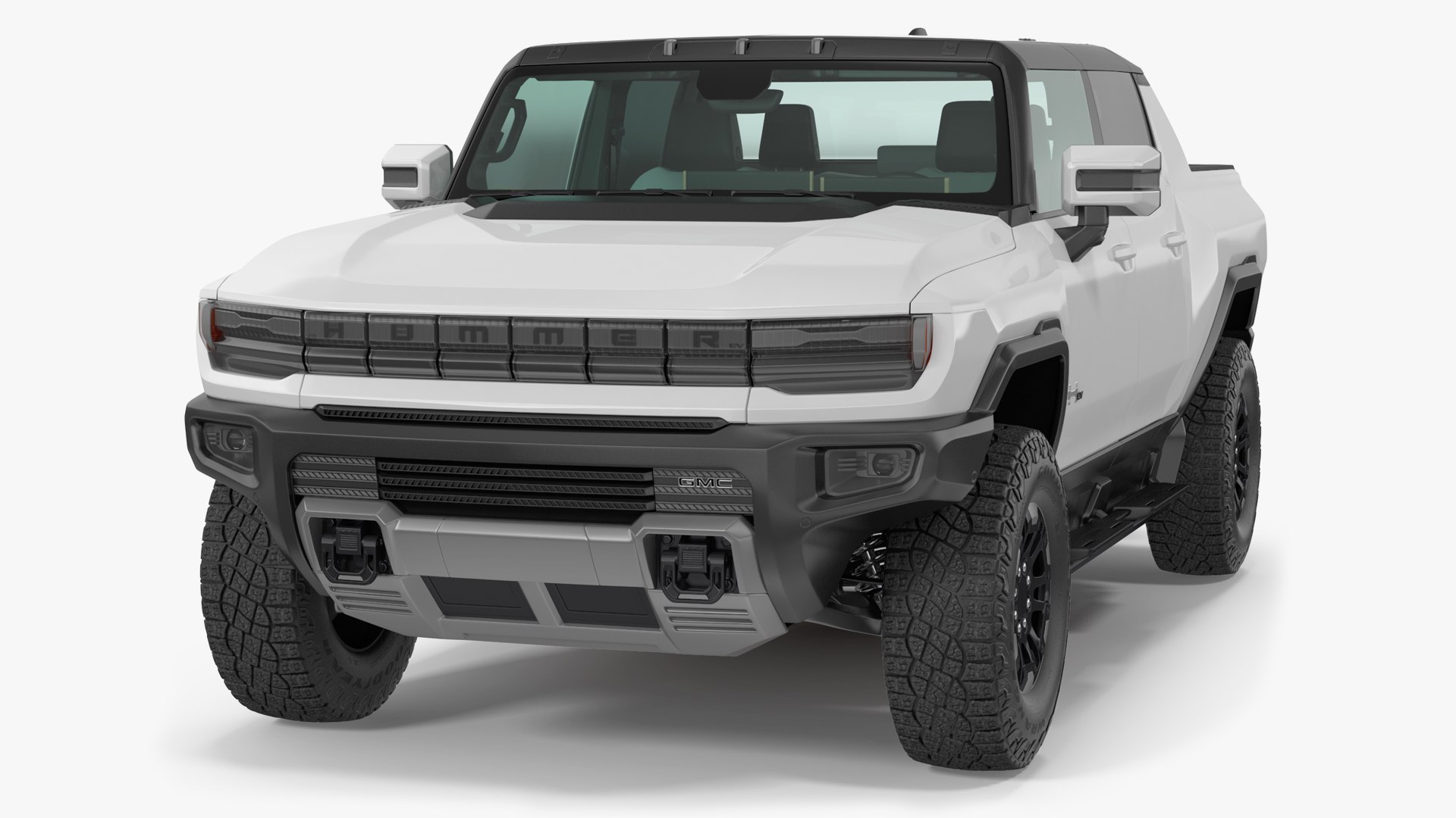 GMC Hummer EV PICKUP Lights Off 3D model preview