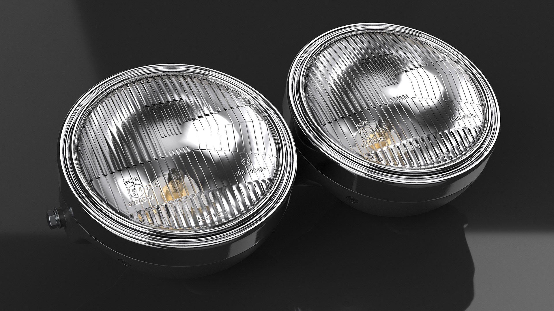 Motorcycle Headlight Pair White 3D Model - TurboSquid 2268606