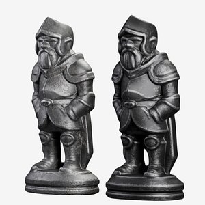 Pawn - Realistic Metallic Pawn Chess Piece