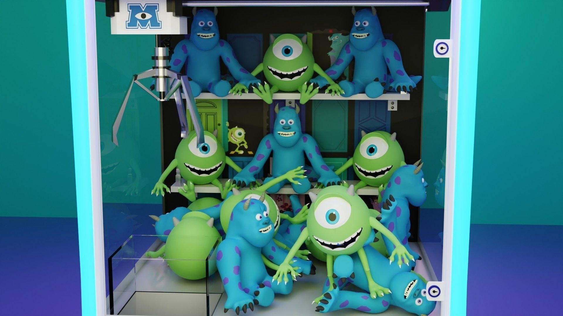 Monsters Inc Claw Machine 3D - TurboSquid 2118508