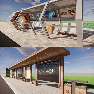 3D Bus Stop Collections -B4