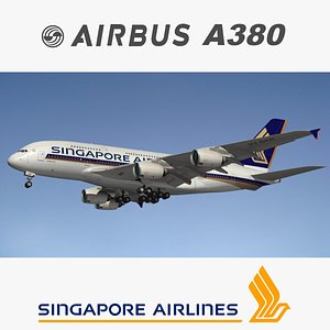 airbus singapore airlines 3D model