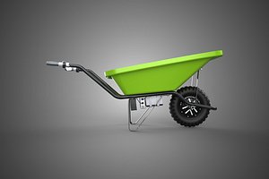 3D GREEN FARM YARD GARDEN ELECTRIC POWER WHEEL HUB MOTOR WHEELBARROW ENGINE BARROW BATTERY model