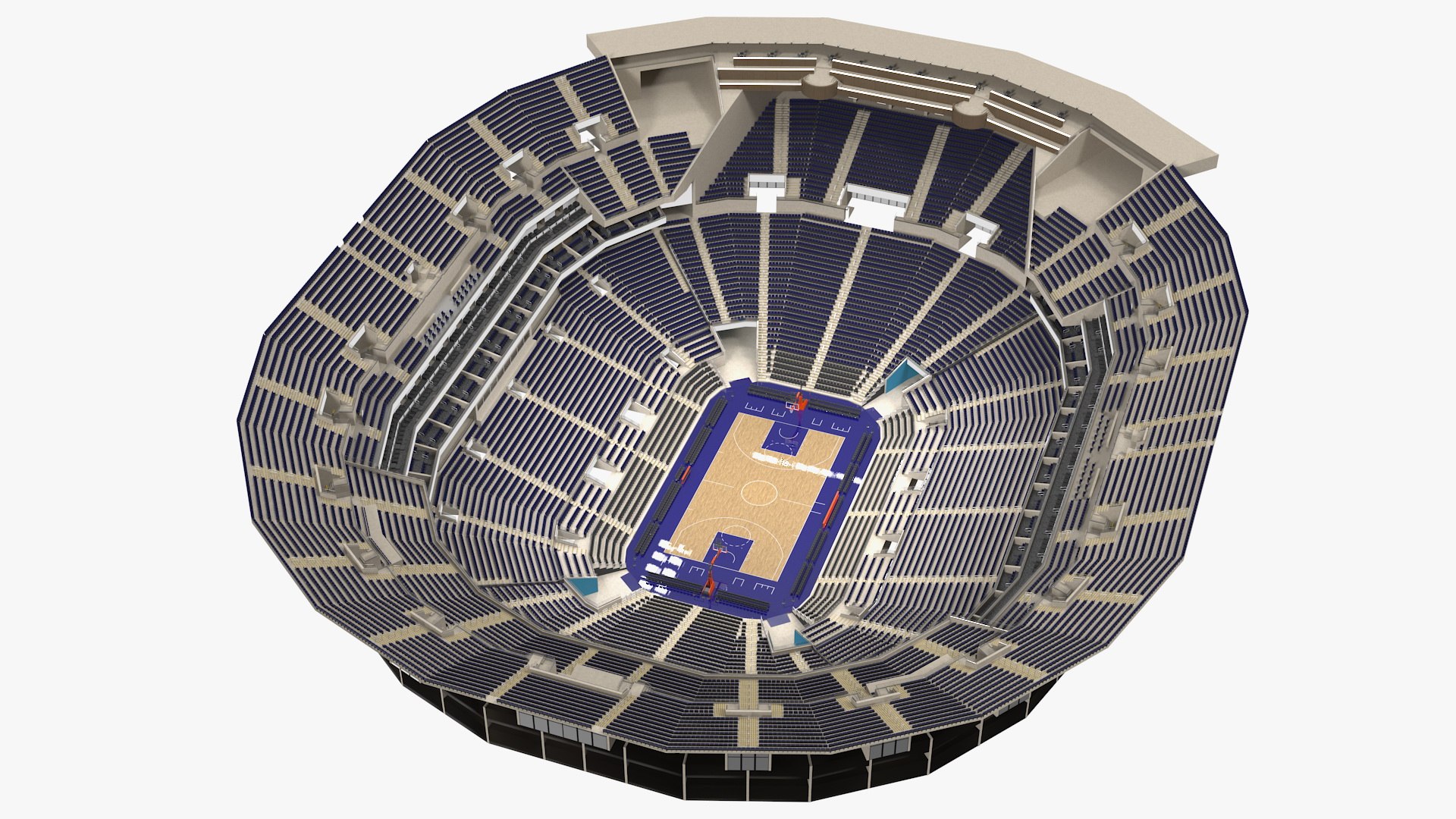 Basketball Indoor Arena 3D model preview