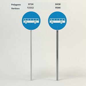 3d obj traffic sign bus entrance
