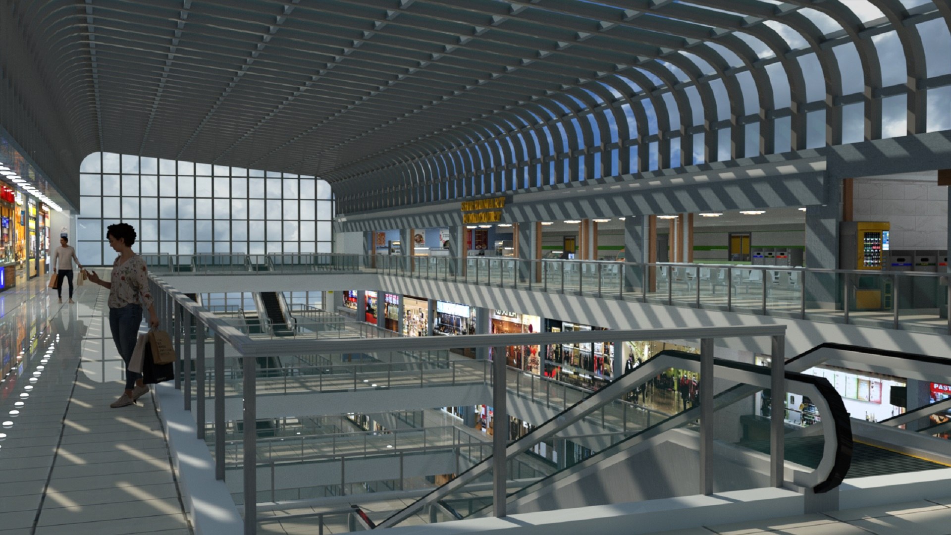3D Shopping Mall Model - TurboSquid 2107616