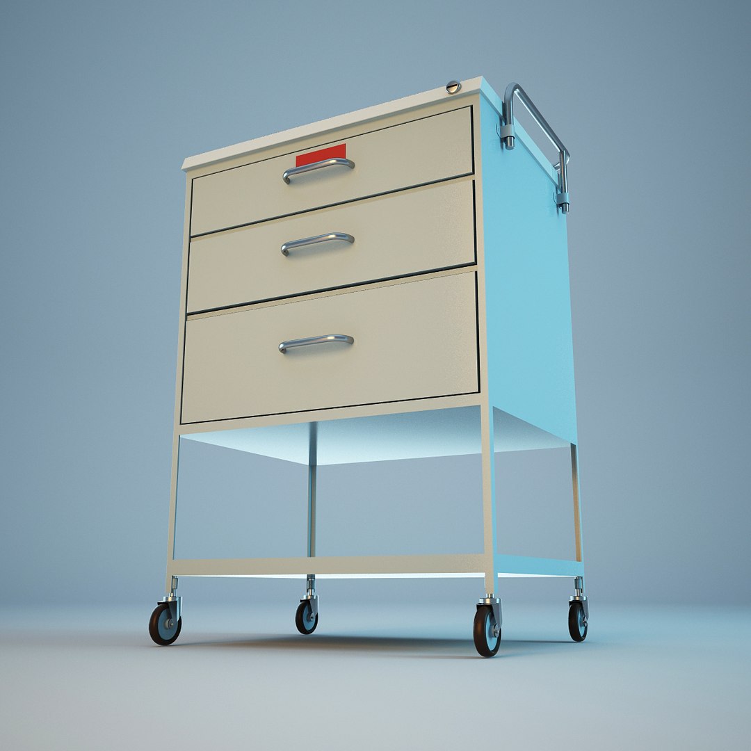 3ds Max Medical Supply Cart