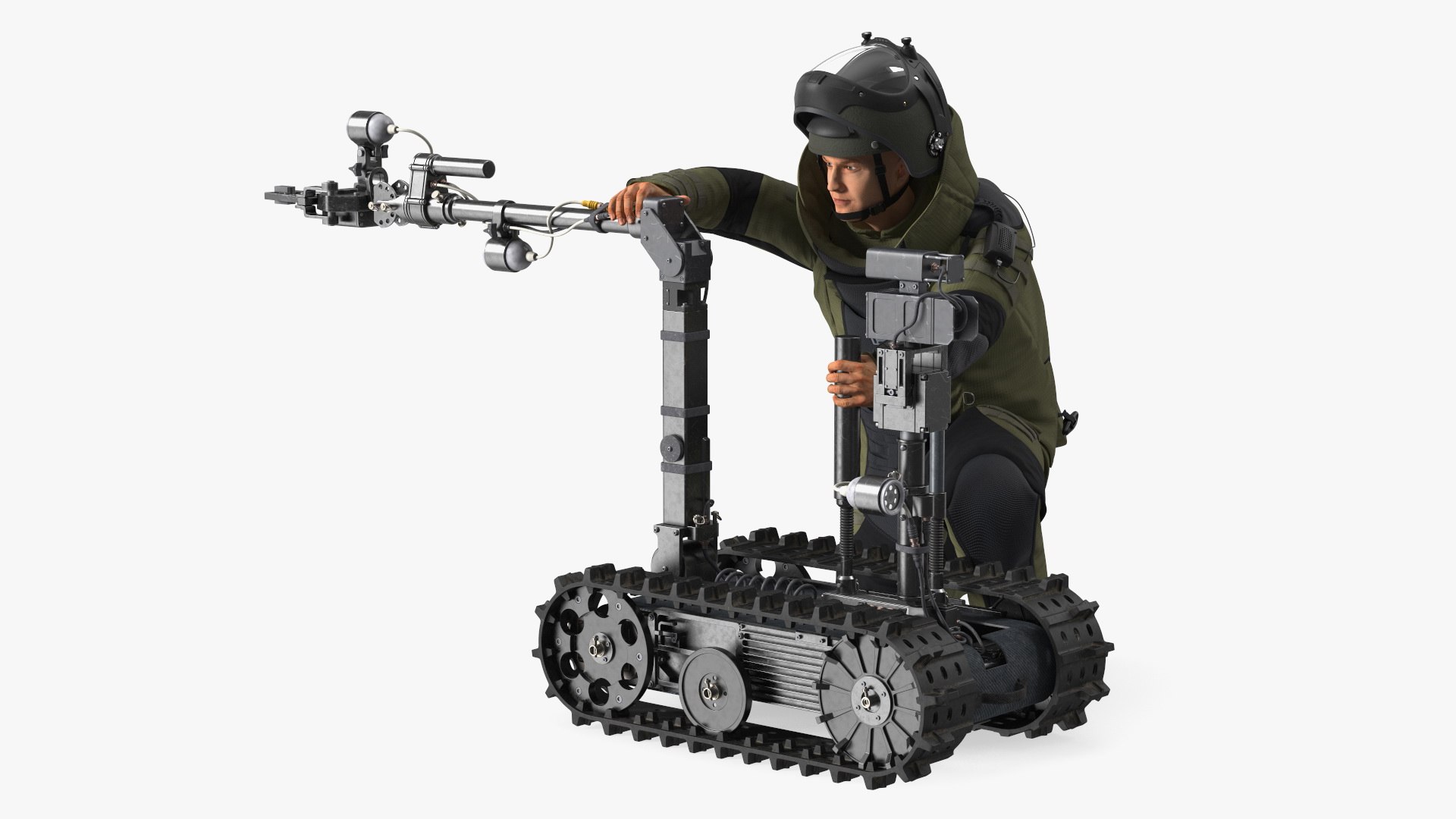 EOD 10 Bomb Suit and Robot 3D model preview