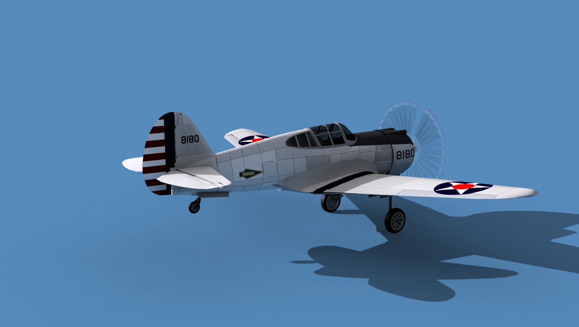 Curtiss P-36C Hawk V02 USAAF 3D - TurboSquid 1914189