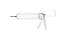 Sealant skeleton gun with cartridge