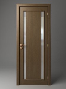 door wood wooden 3d model
