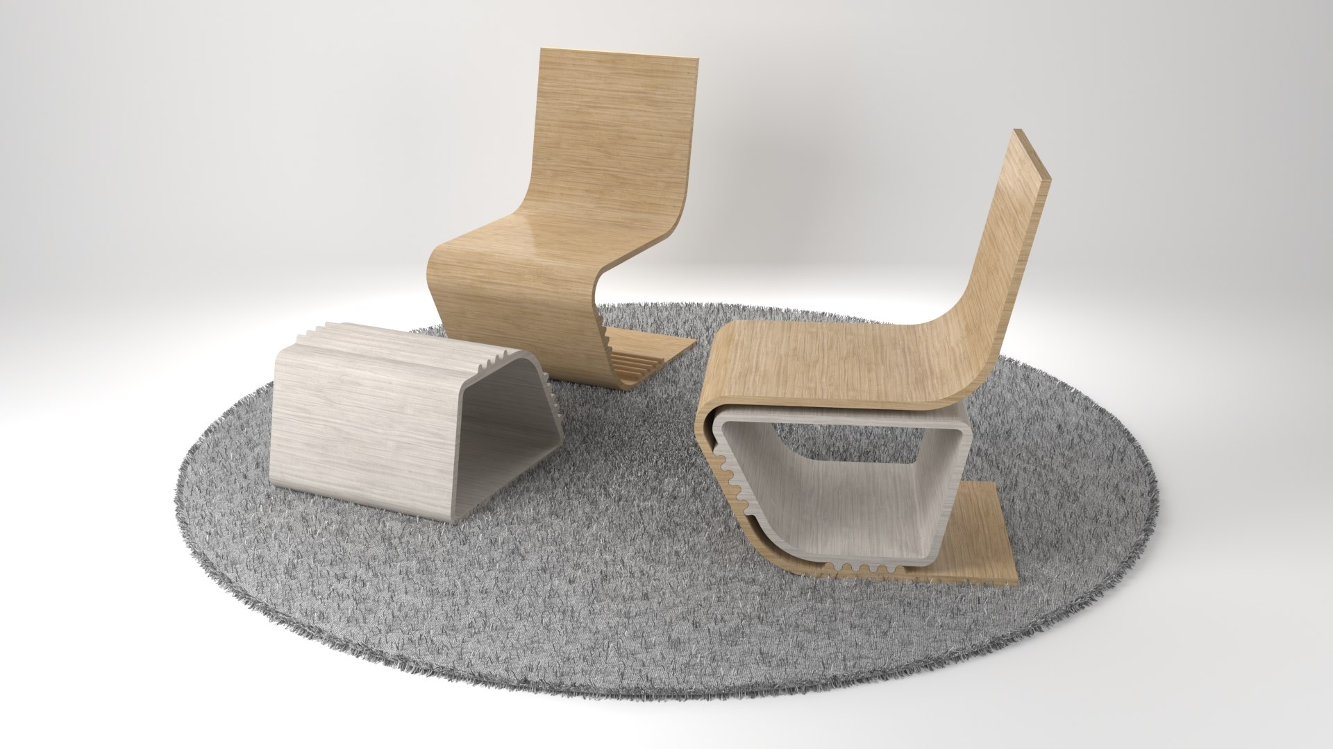 Modular Chair Seating 3D Model - TurboSquid 1561382