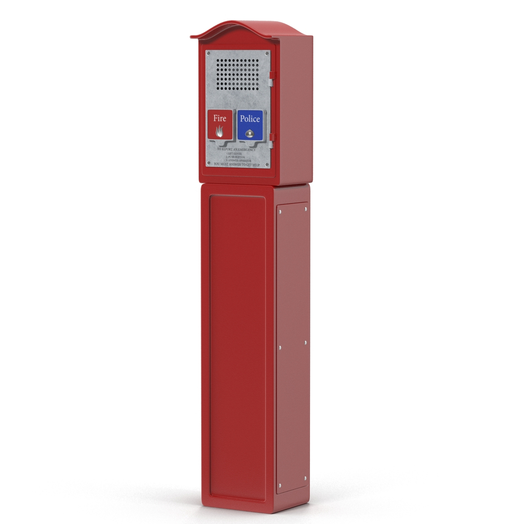 New York Police Box 3d Obj