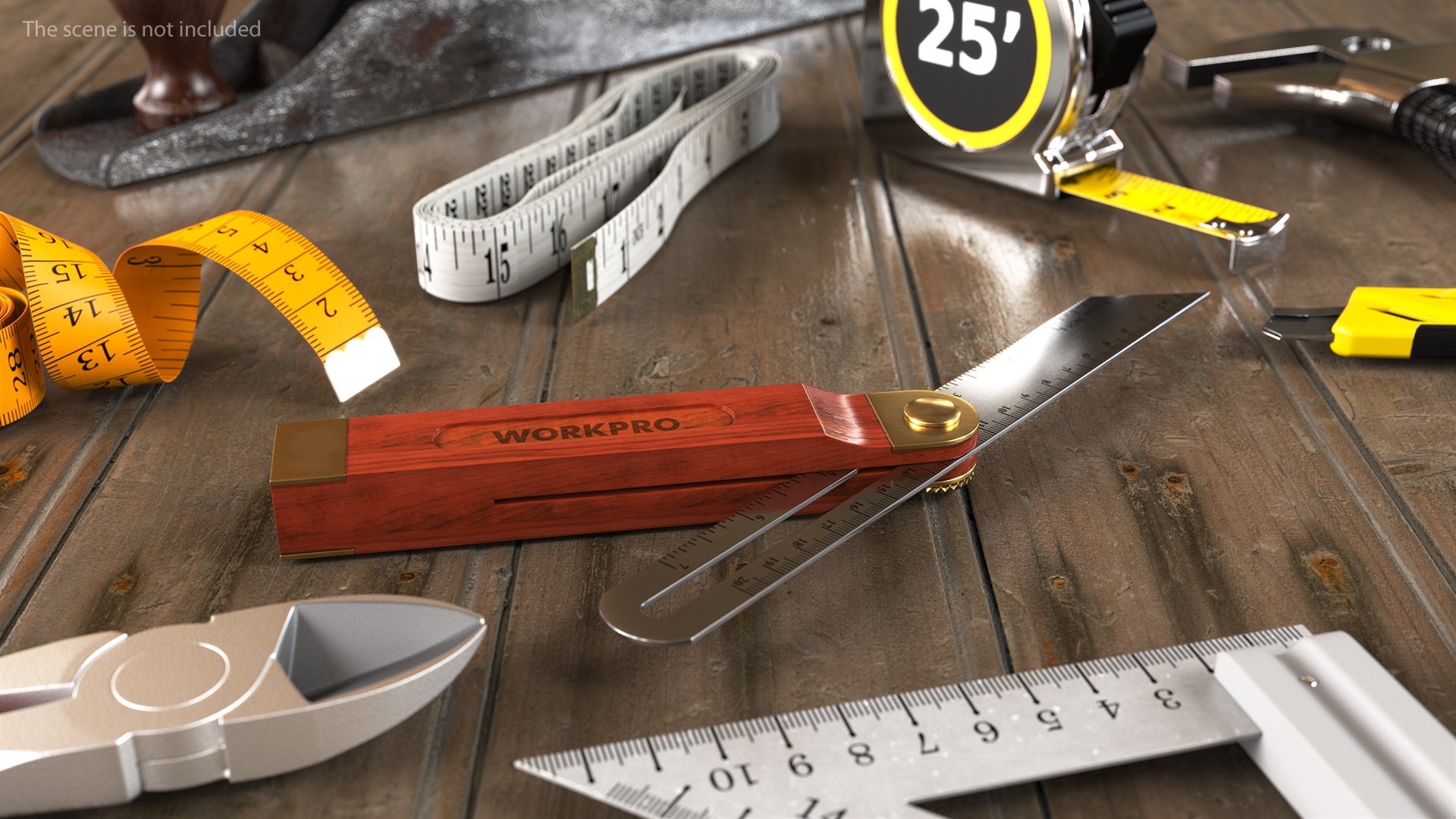 Workpro Steel Blade Sliding Bevel 3D model preview