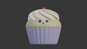 3D Cute Muffin Character  Muffini model