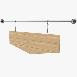 3D Hanging Wooden Board 5 model
