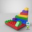 real lego bricks 3D model