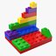 real lego bricks 3D model