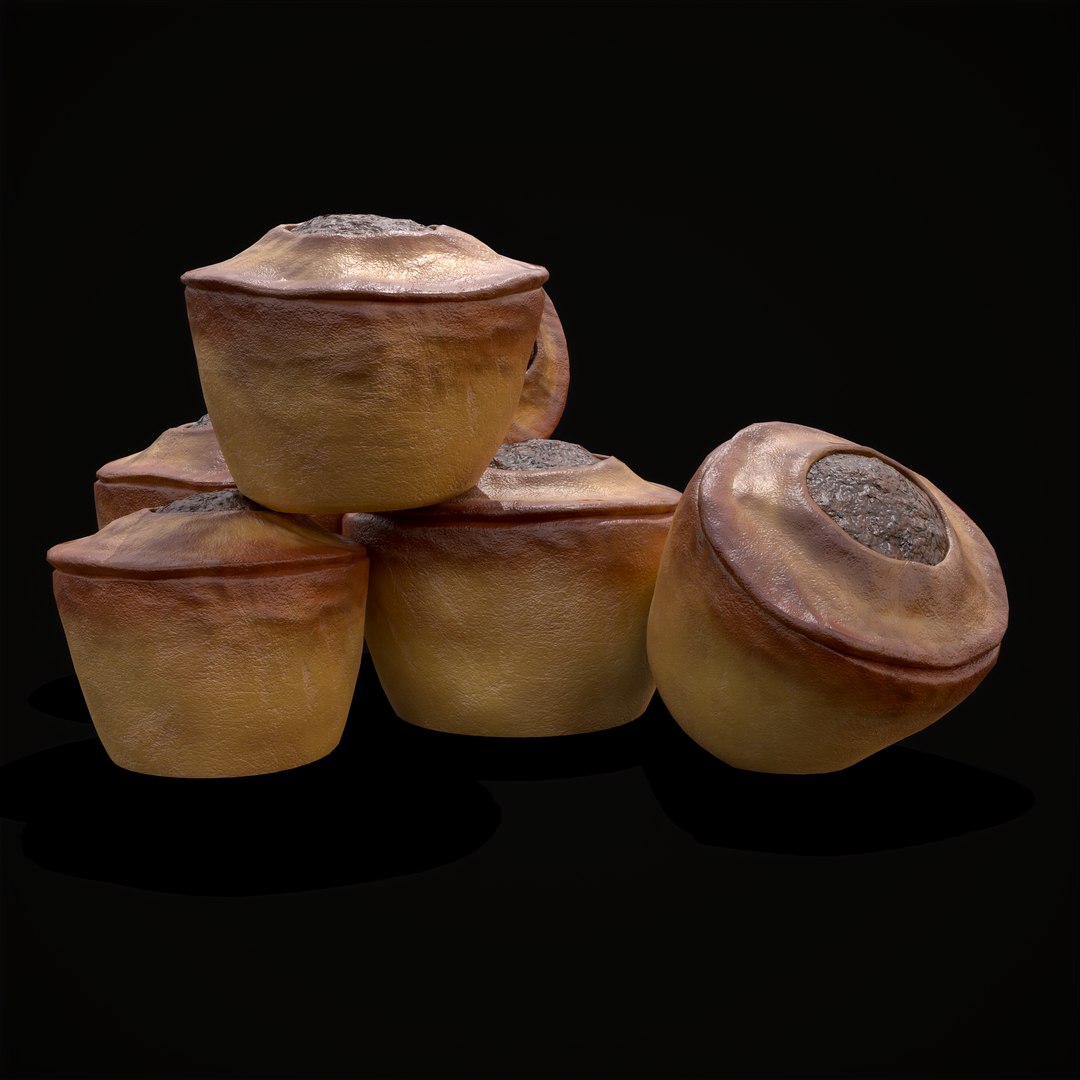 Classic Medieval Mince Meat Pies 3D model https://p.turbosquid.com/ts-thumb/JE/y8ThMp/4p/17/png/1660141774/1920x1080/fit_q87/d59460f658eb888dcf2b25277da75f60e00123e0/17.jpg