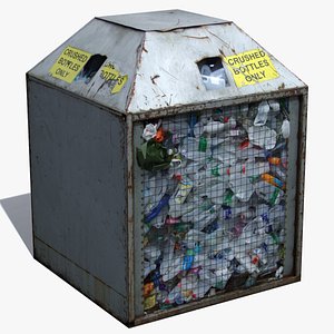 3d bottle bank model