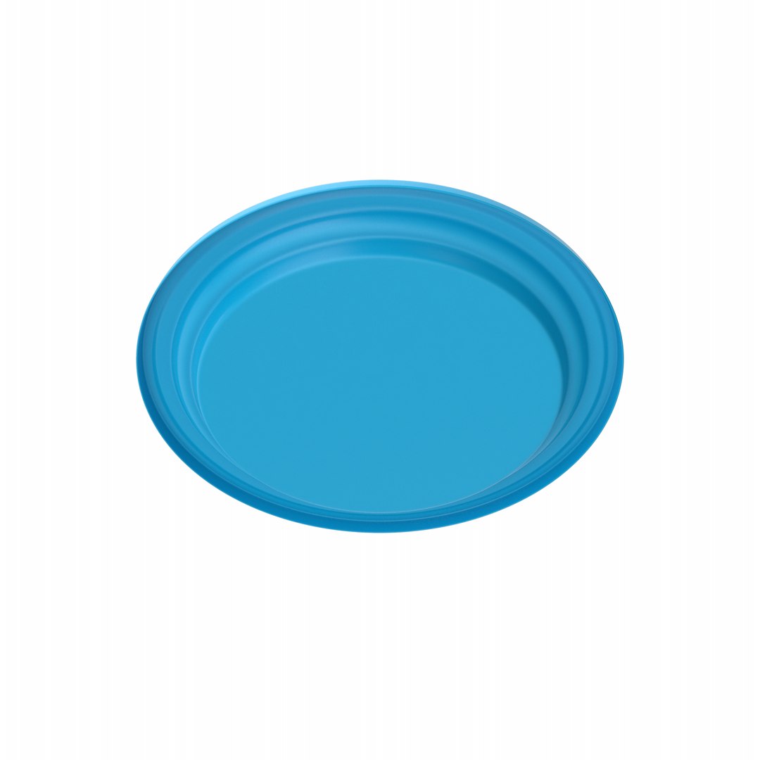 Blue Plastic Plate 3D model - TurboSquid 1971894