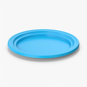Blue Plastic Plate 3D model