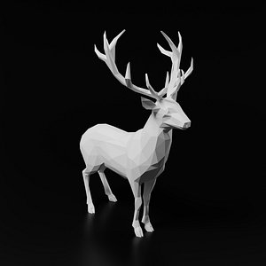 Stag Low poly 3D model