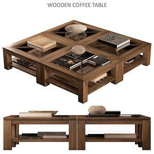 wooden coffee table 3D