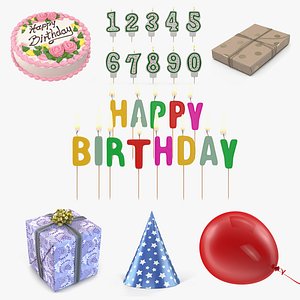 Happy Birthday 3D Models Collection 2