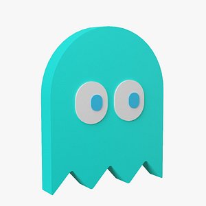 3D Pacman Ghost Inky