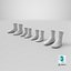Family Socks Set Adult and Kids White