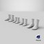 Family Socks Set Adult and Kids White