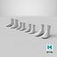 Family Socks Set Adult and Kids White