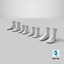 Family Socks Set Adult and Kids White