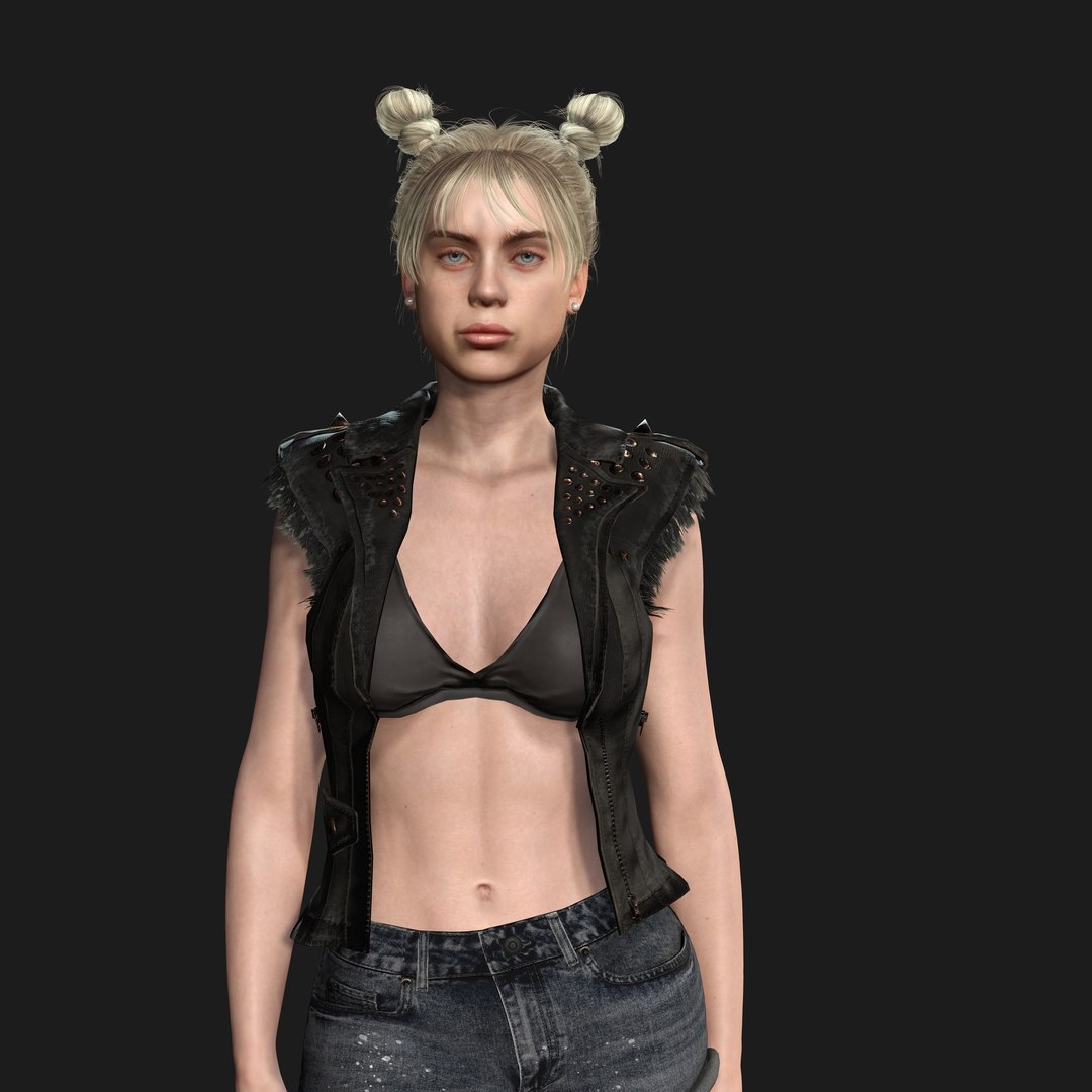 billie Eilish 3D Model - Hyper Realistic 3D model https://p.turbosquid.com/ts-thumb/JF/Ig6ReQ/RW/10/jpg/1720823843/1920x1080/fit_q87/7877cd6222f2bc21042fcd479a7716c6ff21501f/10.jpg