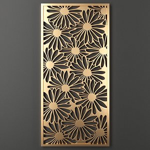 3D decorative panel model