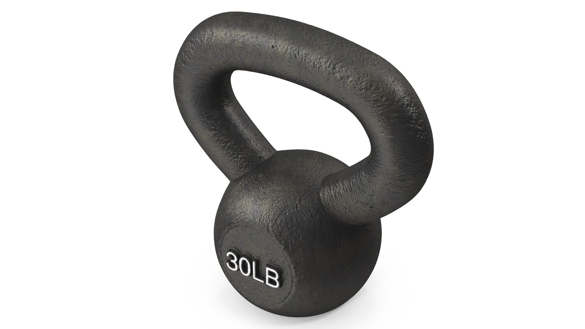 Solid Cast Training Kettlebell 30lb 3D model preview