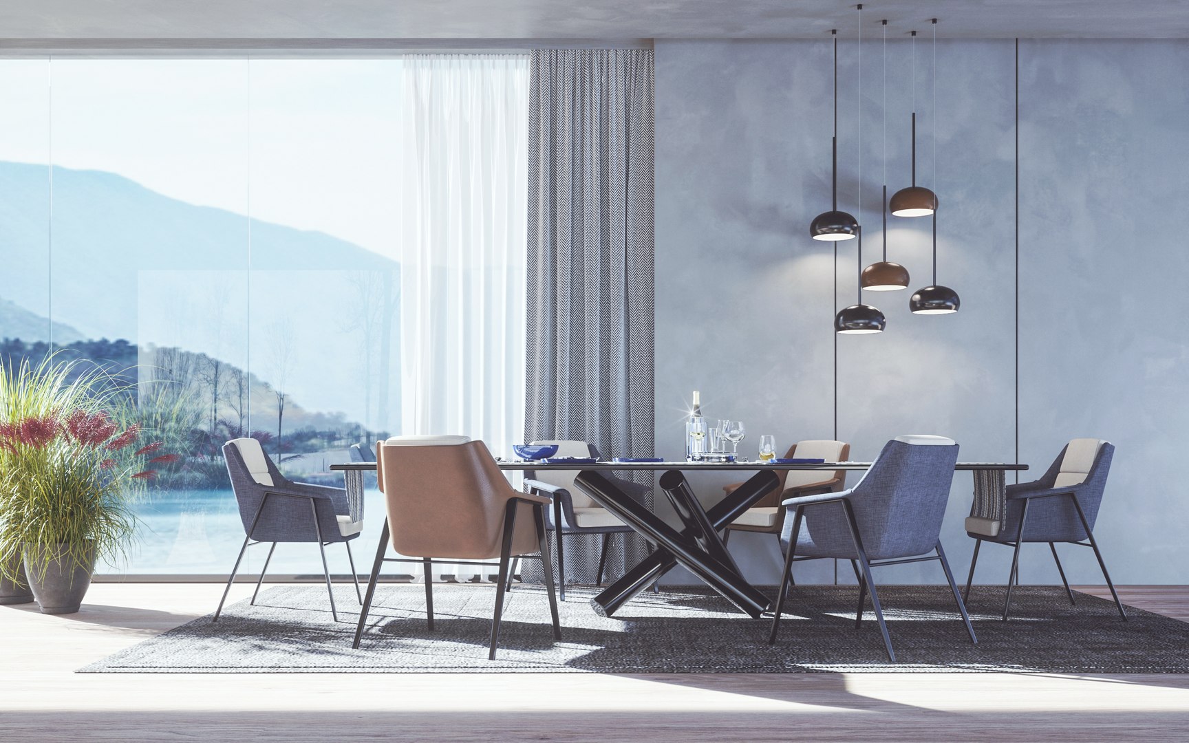 3D Minotti Diningroom Interior Model - TurboSquid 1769944