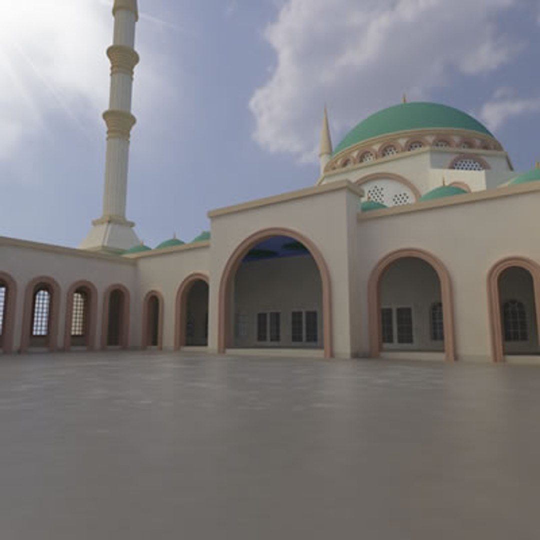 3d Model Of Mosque Islam Muslims