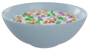 Bowl of Cereals 3D model