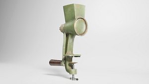3D Nut And Coffee Grinder Low Poly model