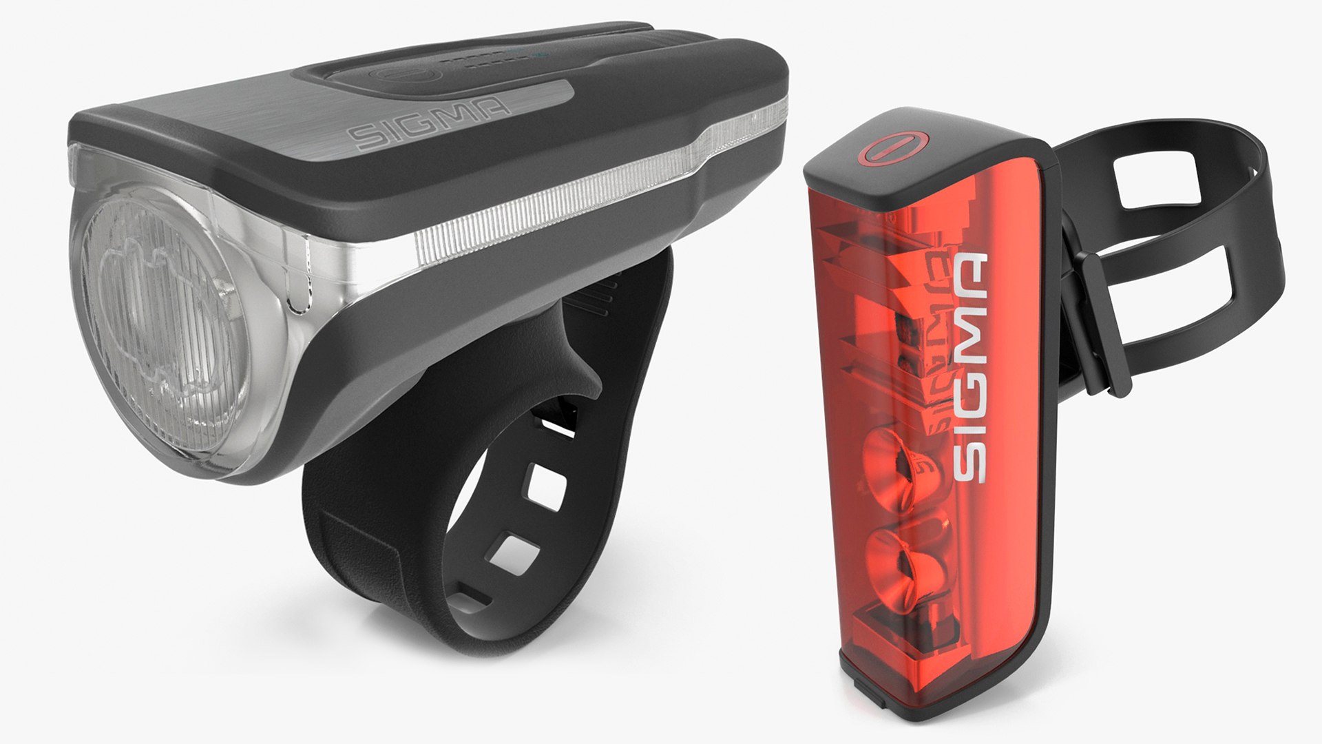 Sigma Aura 80 Front Light and Blaze Rear Light Set 3D model preview