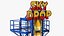 Equipo del parque de atracciones Sky Drop Rigged