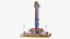 Equipo del parque de atracciones Sky Drop Rigged