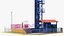Equipo del parque de atracciones Sky Drop Rigged