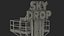 Equipo del parque de atracciones Sky Drop Rigged