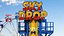 Equipo del parque de atracciones Sky Drop Rigged