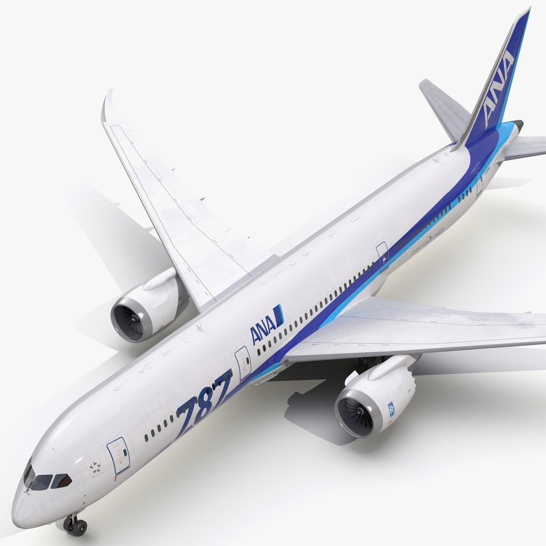 Boeing 787-9 Dreamliner All Nippon Airways 3D model preview